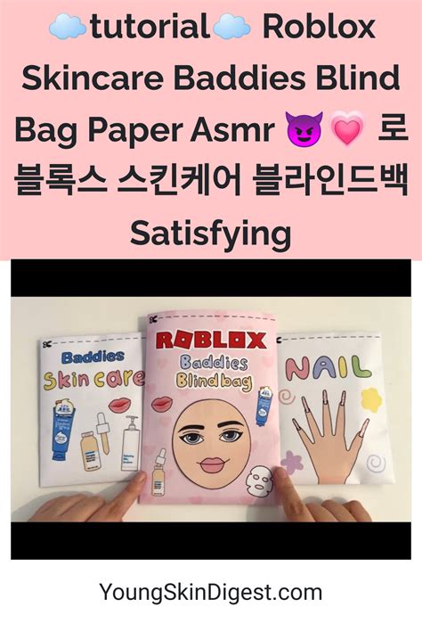 ☁️tutorial☁️ Roblox Skincare Baddies Blind Bag Paper Asmr 😈💗 로블록스 스킨케어 블라인드백 Satisfying Skin