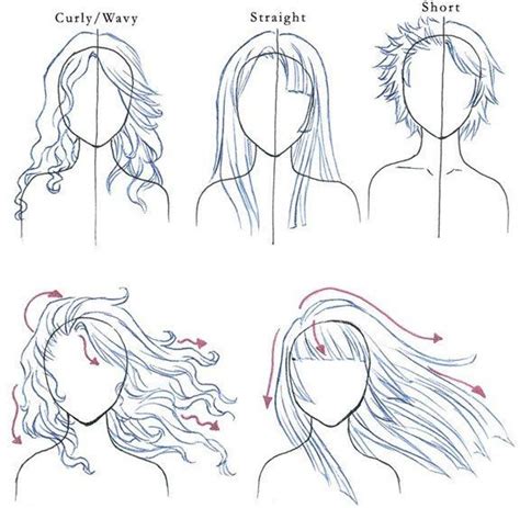 Drawing Different Hair Types How To Draw Hair Drawing Tips Drawings