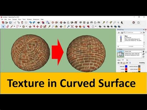 Sketchup Texture On Curved Surface Youtube