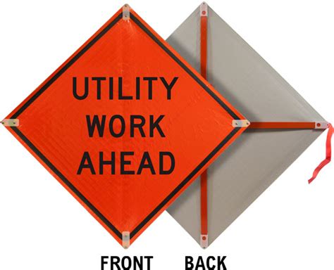 Utility Work Ahead Sign X4571 - by SafetySign.com