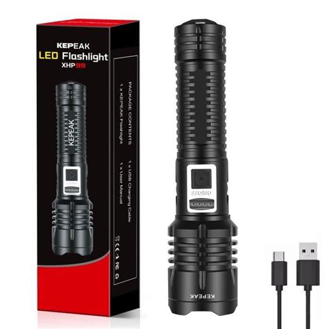 Lampe Torche Led Ultra Puissante Torche Puissant Rechargeable 5 Mode