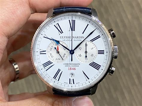 Like New Aug Local Ulysse Nardin Un Torpilleur Annual Calendar