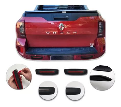 Duster Oroch 2022 X2 Taco Rojo Para Paragolpes Trasero Kenny