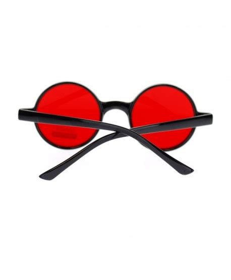 Color Lens Retro Classic Circle Lens Round Plastic Hippie Sunglasses Red Cm11nfzrxj5