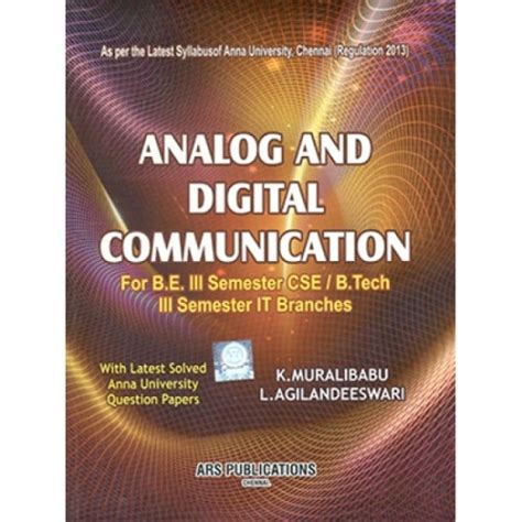 Analog And Digital Communication By K Muralibabu L Agilandeeswari