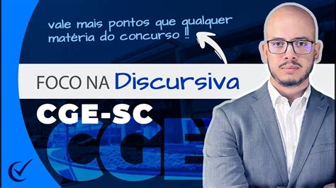 Foco Na Discursiva Cge Sc P S Edital Auditor Do Estado V Rias