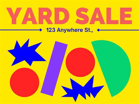 Free Printable Customizable Yard Sale Sign Templates Canva