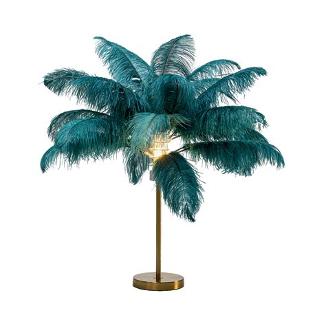 Kare Feather Palm L Mpara De Mesa Con Plumas Verde Lampara Es