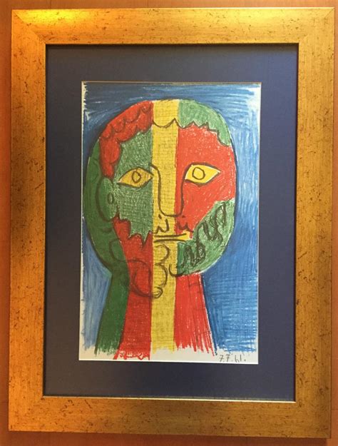 Pablo Picasso Original 1962 Lithograph Coa Matted Framed 21 X 16in Les