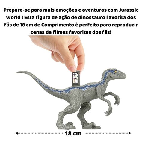 Dinossauro Velociraptor Blue Cm Jurassic World Mattel Jp Toys