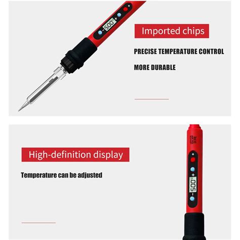 LEFAVOR Set Solder Elektrik Adjustable Temperature Soldering 80W LF