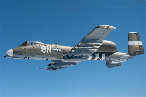 First air-to-air sortie for A-10 Warthog with new World War II heritage paint scheme of P-47 ...