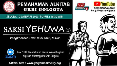 Pemahaman Alkitab Gkri Golgota Januari Saksi Yehuwa Youtube