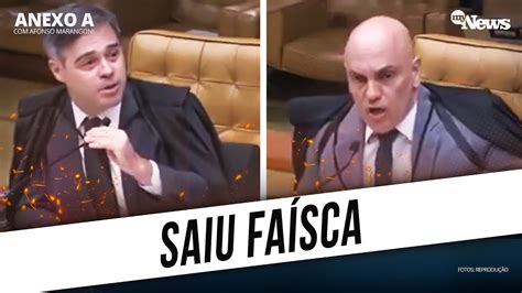 Assista o bate boca entre Alexandre de Moraes e André Mendonça no