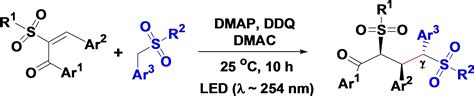 Photoinduced Synthesis Of Bissulfonyl Arylated Ketones Via Dmap Ddq