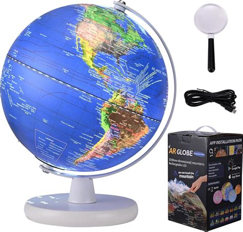 Niest Ar Globe Terrestre Interactif Cm Mappemonde Globe Avec