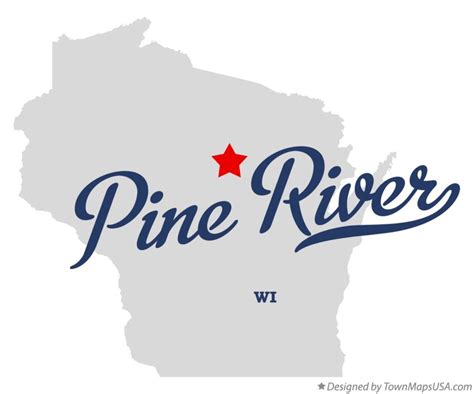 Map of Pine River, Lincoln County, WI, Wisconsin