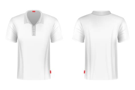 Polo T-shirt Mockup. Blank White Realist Graphic by microvectorone ...