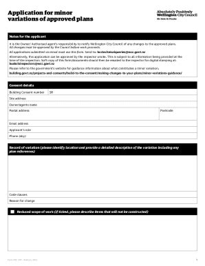 Fillable Online Wellington Govt Building And Resource Consents Forms