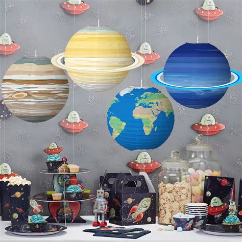 Snapklik Pcs Planet Paper Lanterns Inch Outer Space Party