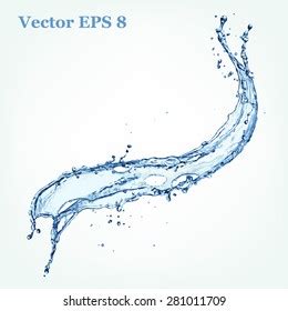 Blue Water Splash Vector Illustration Eps Stock Vector Royalty Free