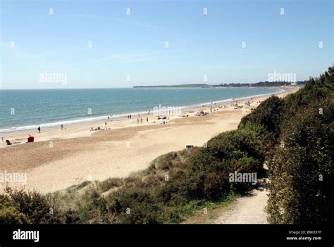 Highcliffe Castle Beachchristchurchdorset Looking West Stock Photo