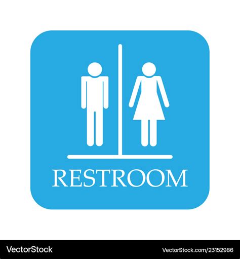 Restroom symbol toilet sign isolated Royalty Free Vector