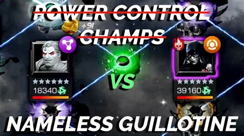 No Power Control Champions To Defeat Nameless Guillotine Marvel Contest Of Champions Youtube