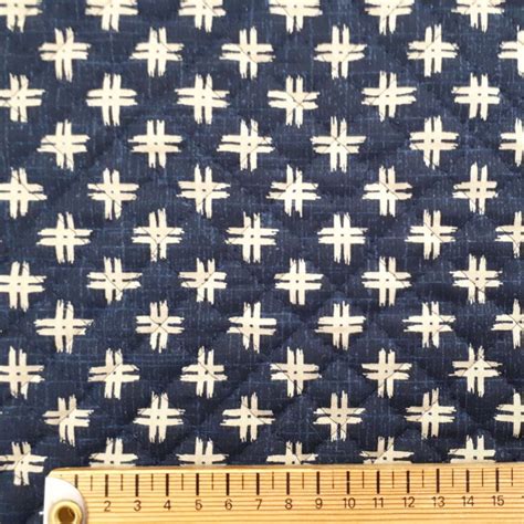 tissu matelassé indigo bleu nuit dièses japonais coton