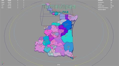 Tamaulipas Mexico Map Region Geography Political Geographic 3d Model