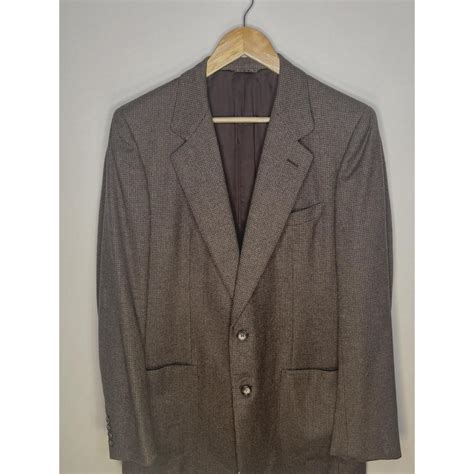 Ermenegildo Zegna Men's Grey and Brown Tailored-jackets | Depop