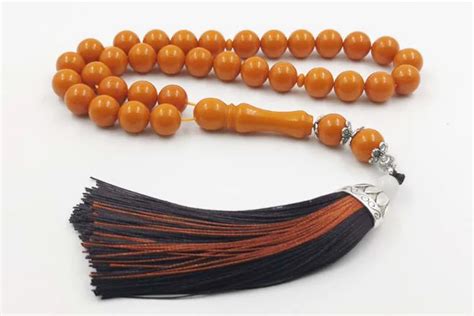 Chapelet Beads Mm Bracelet Islamique Tasbih En R Sine Orange