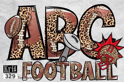 Alphabet Football Leopard Skin PNG Graphic By Krit Studio329 Creative