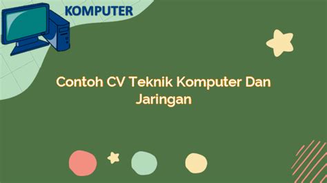 Contoh CV Teknik Komputer Dan Jaringan Gadde Digital