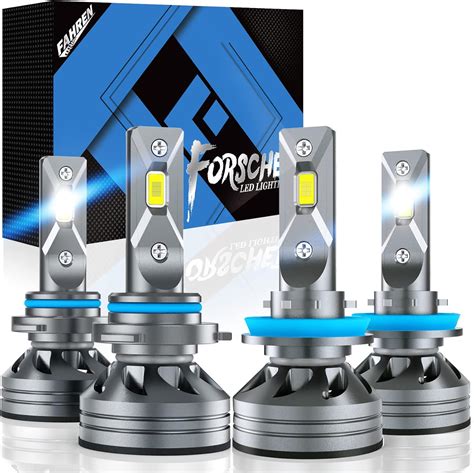 Fahren H11 H8 H9 Low Beam 9005 HB3 High Beam LED Headlight Bulbs Combo