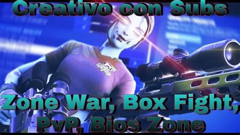 Fortnite Creativo Con Subs Costa Este Zone War Box Fight Bios