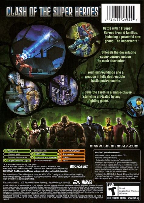 Marvel Nemesis Rise Of The Imperfects Para Xbox