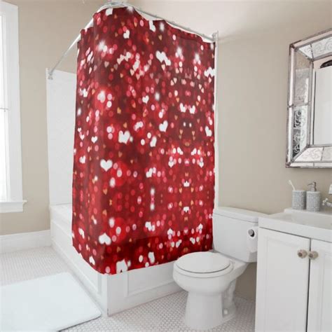 Heart Shaped Bokeh Shower Curtain ️ Live The Glow Of Energetic Heart