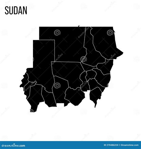 Sudan Political Map of Administrative Divisions Stock Vector ...