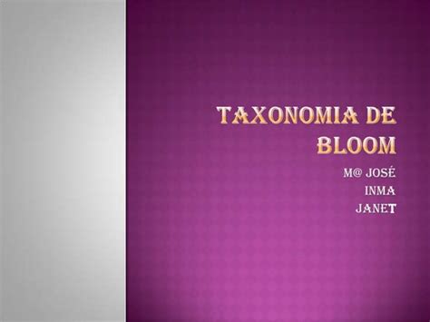 Taxonomia De Bloom Ppt Descarga Gratuita