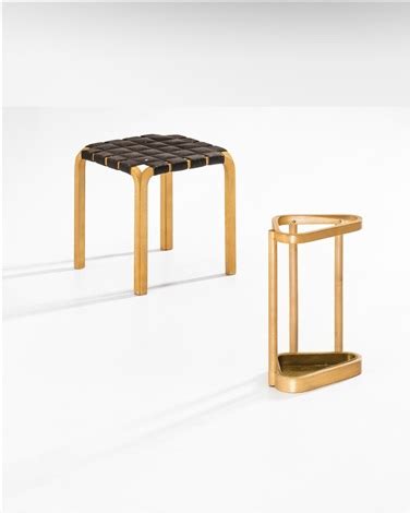 A Stool Y61 And Umbrella Stand Designed By Alvar Aalto For Artek By