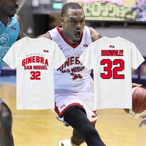 PBA T Shirt Jersey Justin Brownlee Barangay Ginebra Lazada PH