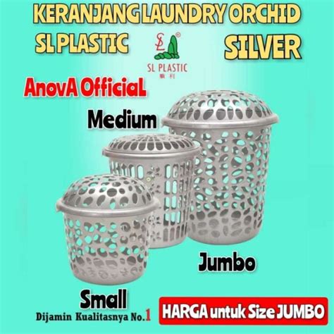 Jual Jumbo Keranjang Laundry Sl Sl Plus Tutup Baju Pakaian Di