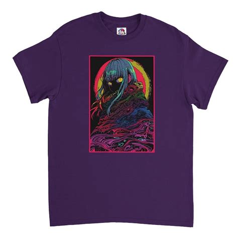 Psychedelic Weirdcore Anime Girl T Shirt Manga Aesthetic Trippy Alt