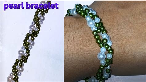 Pearl Bracelet Designs Making At Home New Beaded Bracelet Tutorial New Handi Craft Youtube