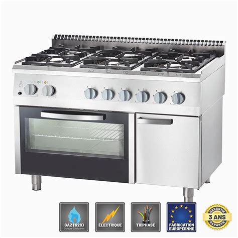 Fourneau Feux Gaz Sur Four Lectrique Statique Gn Pro Inox France