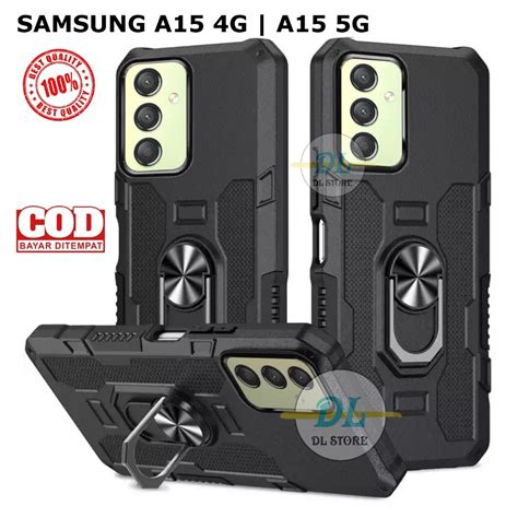 Jual Casing Samsung Galaxy A15 4g Samsung A15 5g Hard Case Hit Ring Armor Robot Case Kickstand