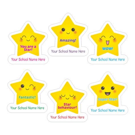 Star Expressions Shape Stickers