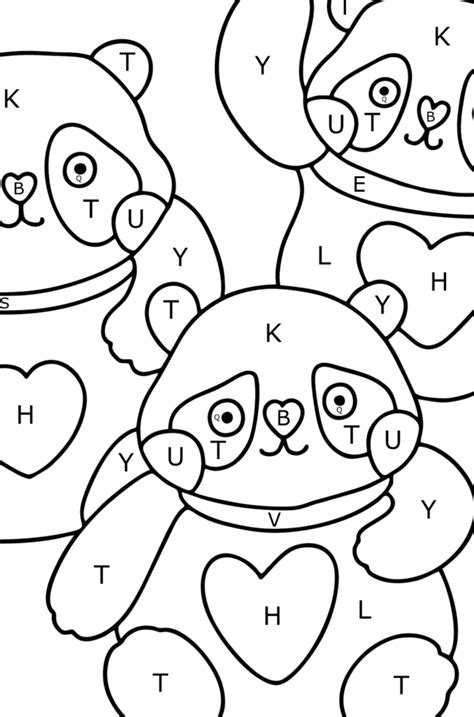 Kawaii Pandas Coloring Page ♥ Online And Print For Free