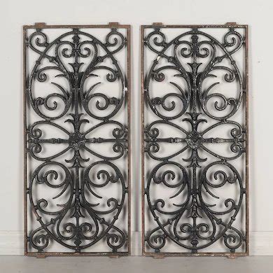 Th Century French Cast Iron Grilles A Pair Olivier Fleury Inc